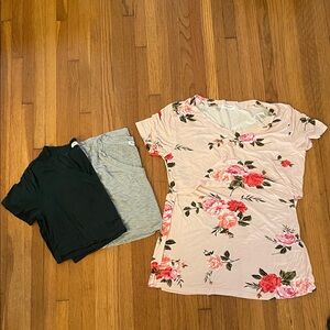 Maternity Nursing Tops Short Sleeve